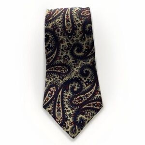Vintage Made In Canada Polo Ralph Lauren Paisley Handmade Silk Neck Tie